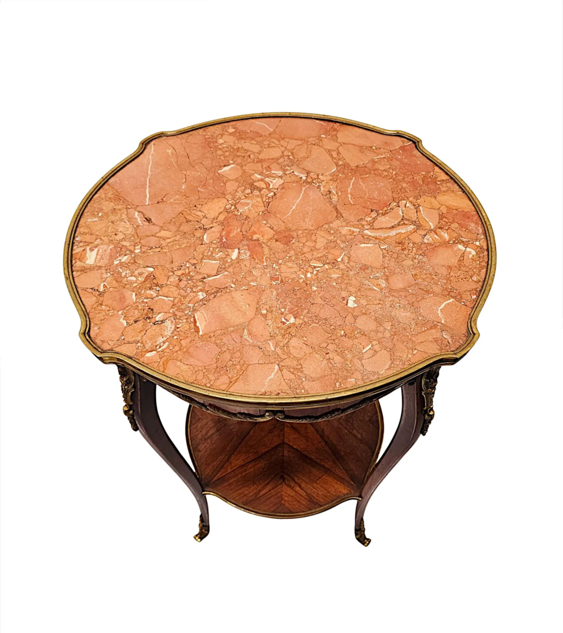 A Stunning 19th Century Marble Top Occasional or Lamp Table With Ormolu Mounts