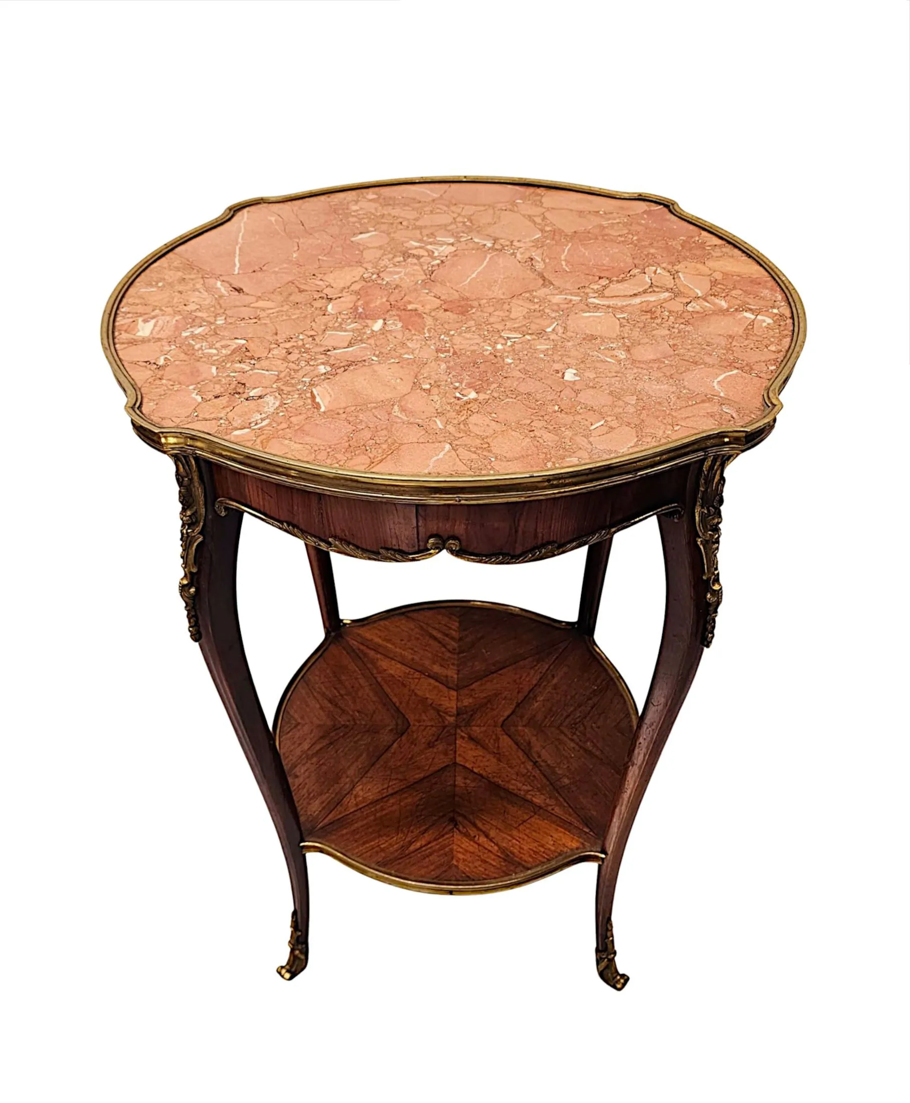 A Stunning 19th Century Marble Top Occasional or Lamp Table With Ormolu Mounts