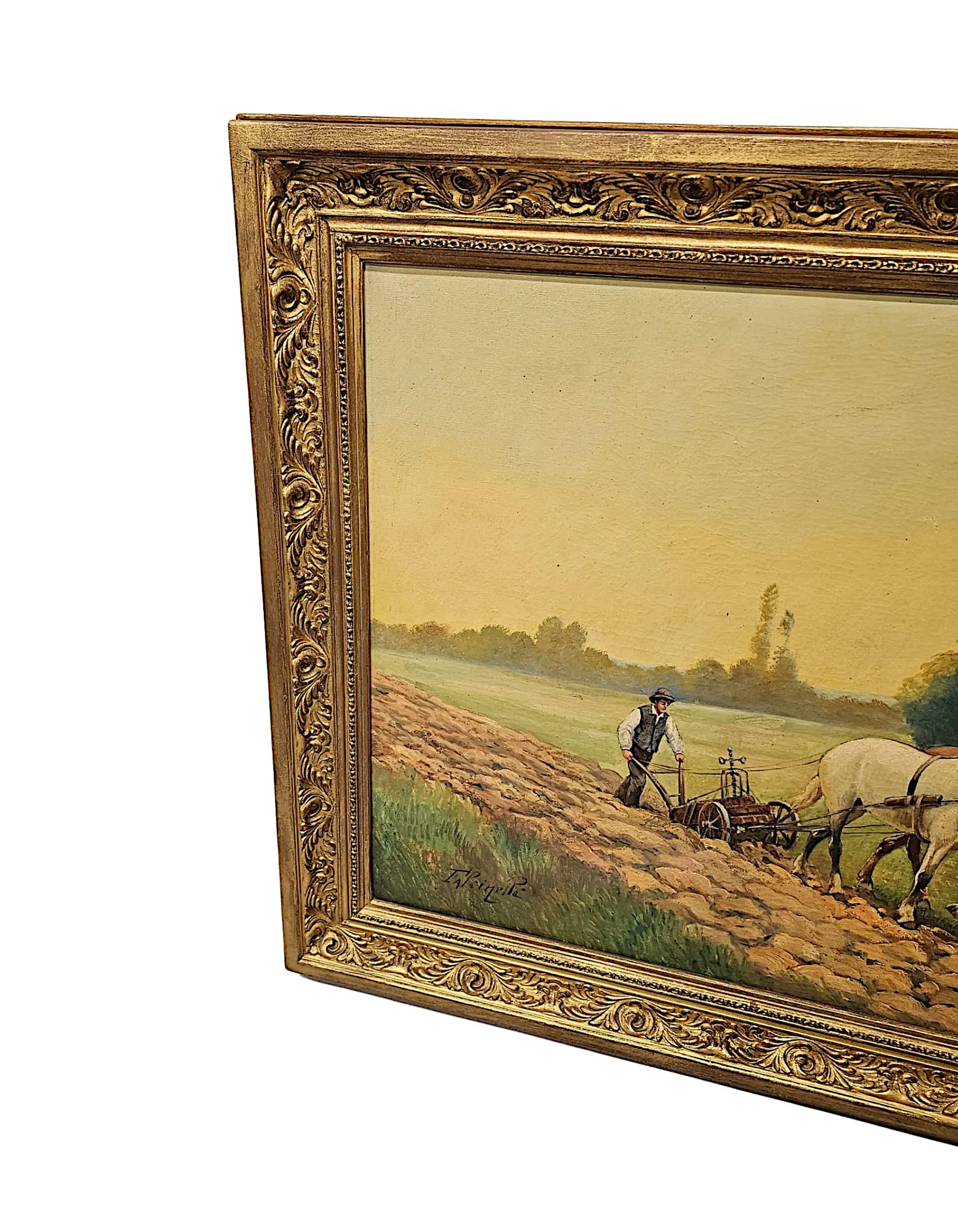 A Very Fine Large Early 20th Century Oil On Canvas Painting