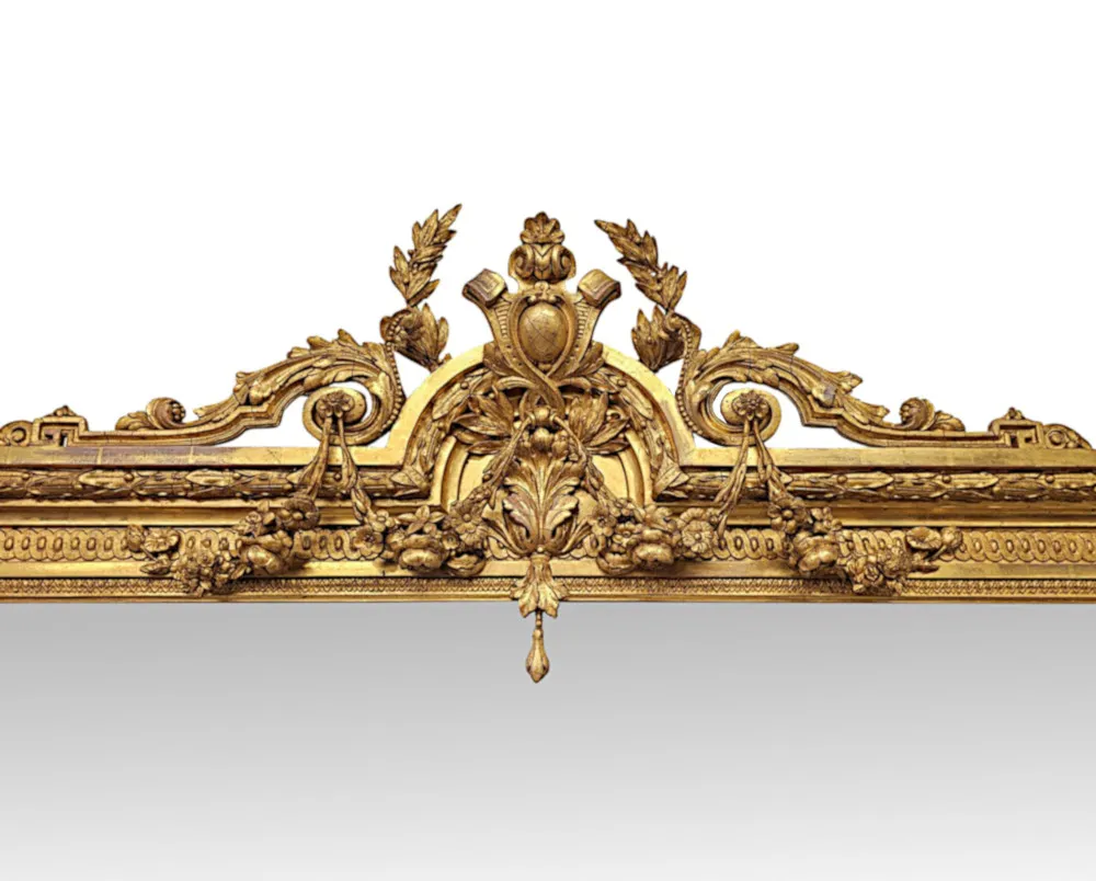  A Very Rare Massive 19th Century Giltwood Country House Overmantel Mirror 