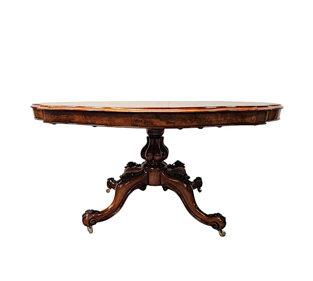  A Gorgeous Irish 19th Century Fully Restored Centre or Dining Table in the Manner of Strahan