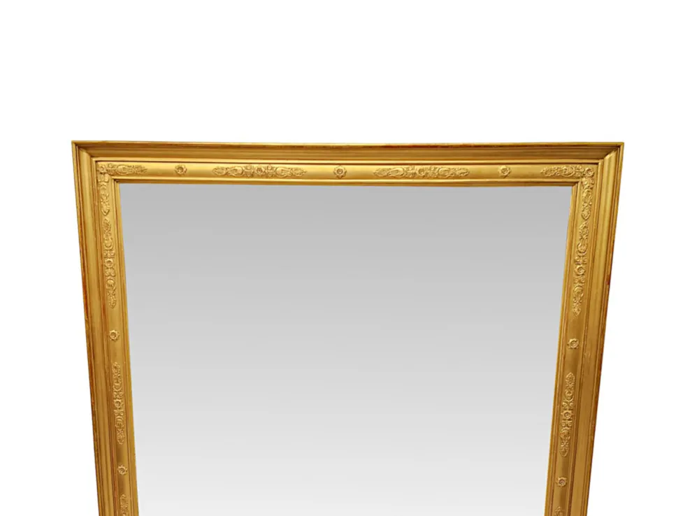 A Gorgeous Large Size 19th Century Giltwood Overmantel Mirror