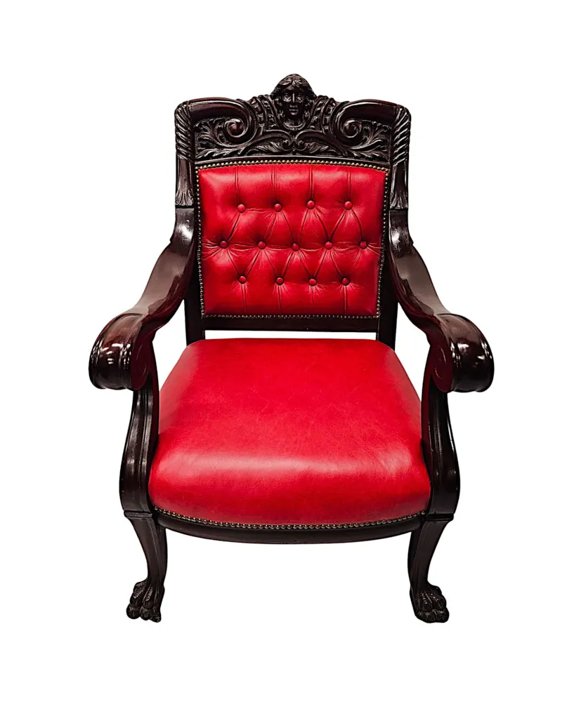  A Very Fine and Unusual Pair of 19th Century Country House Ladies and Gentlemans Armchairs