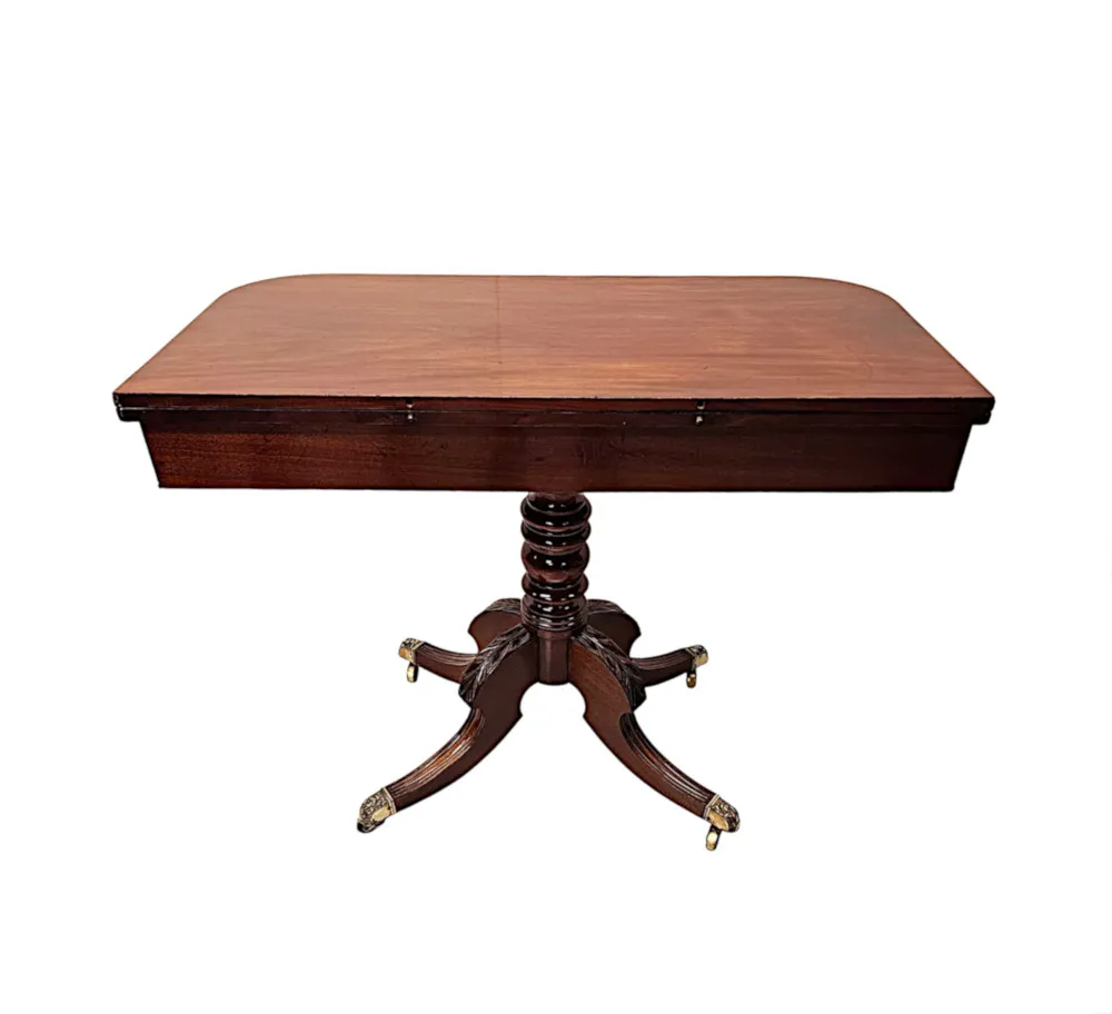 A Stunning Early 19th Century Regency Simple Design Turn Over Leaf Tea Table
