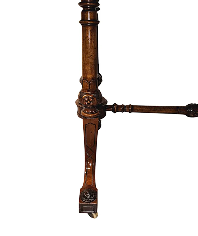  A Very Fine 19th Century Inlaid Burr Walnut Library or Centre Table