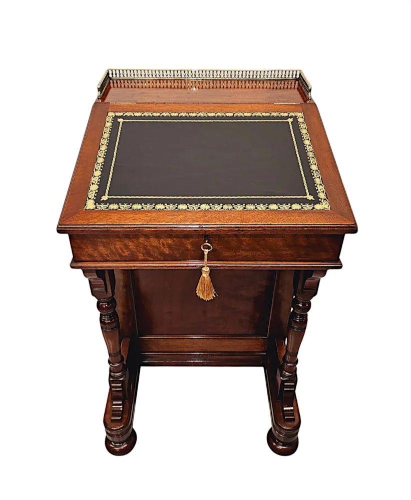 A Very Fine Fully Restored 19th Century Davenport Stamped 'Gillows of Lancaster'