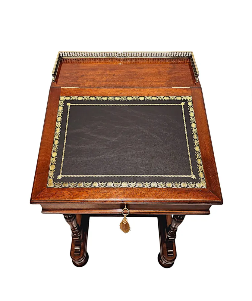 A Very Fine Fully Restored 19th Century Davenport Stamped 'Gillows of Lancaster'