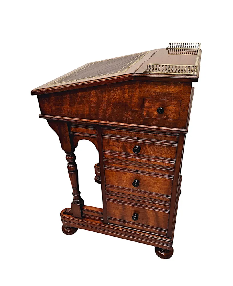 A Very Fine Fully Restored 19th Century Davenport Stamped 'Gillows of Lancaster'