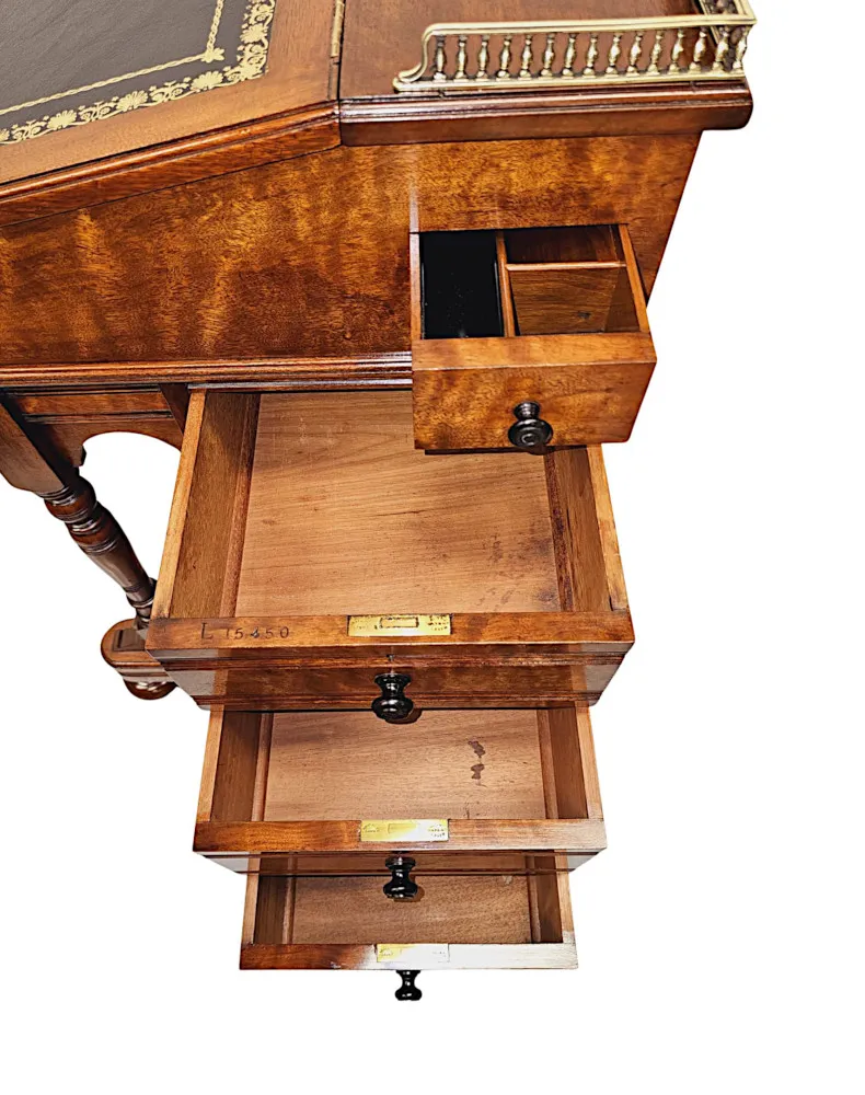 A Very Fine Fully Restored 19th Century Davenport Stamped 'Gillows of Lancaster'
