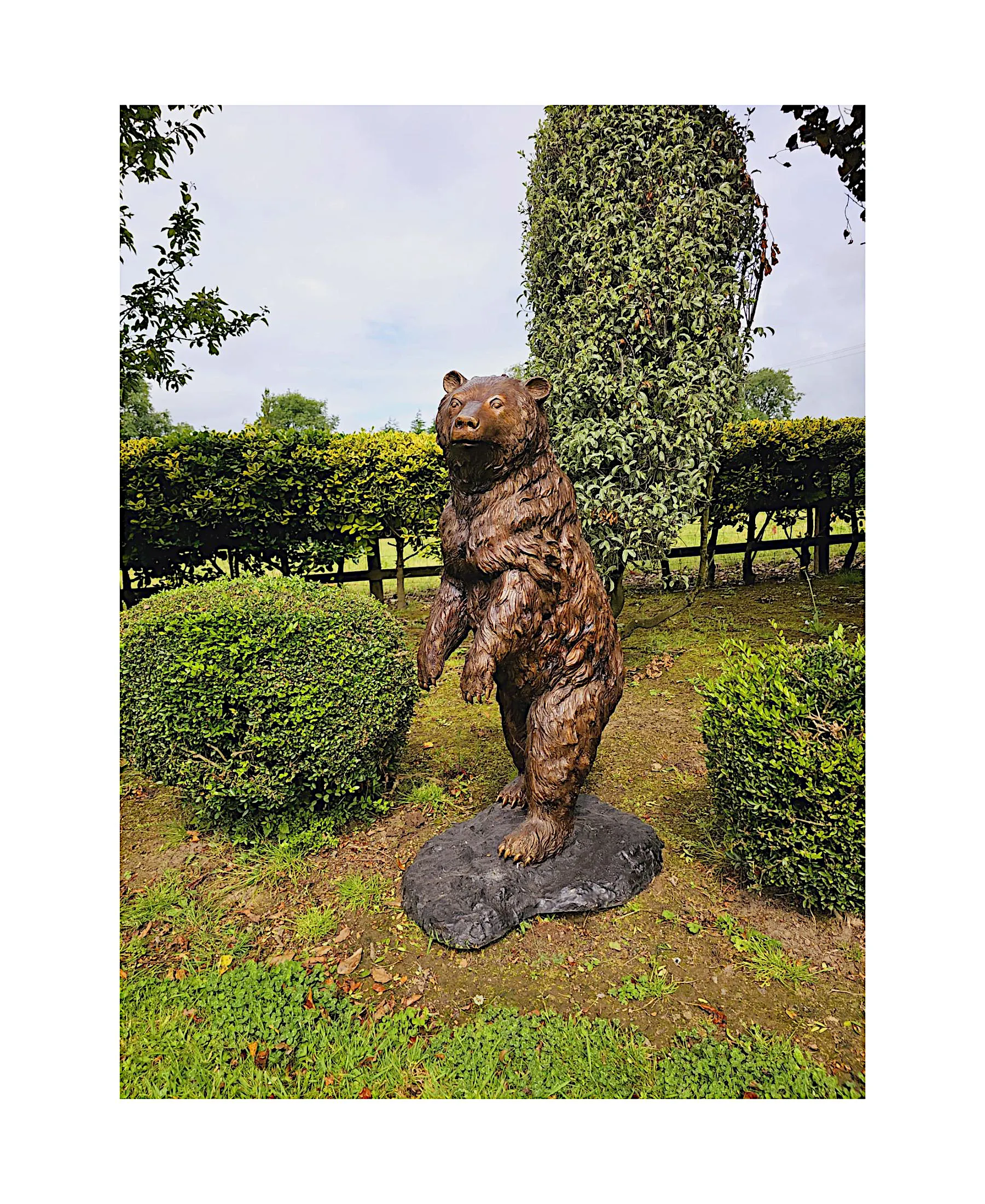  A Very Fine Bronze Animalier Garden Sculpture of a Bear