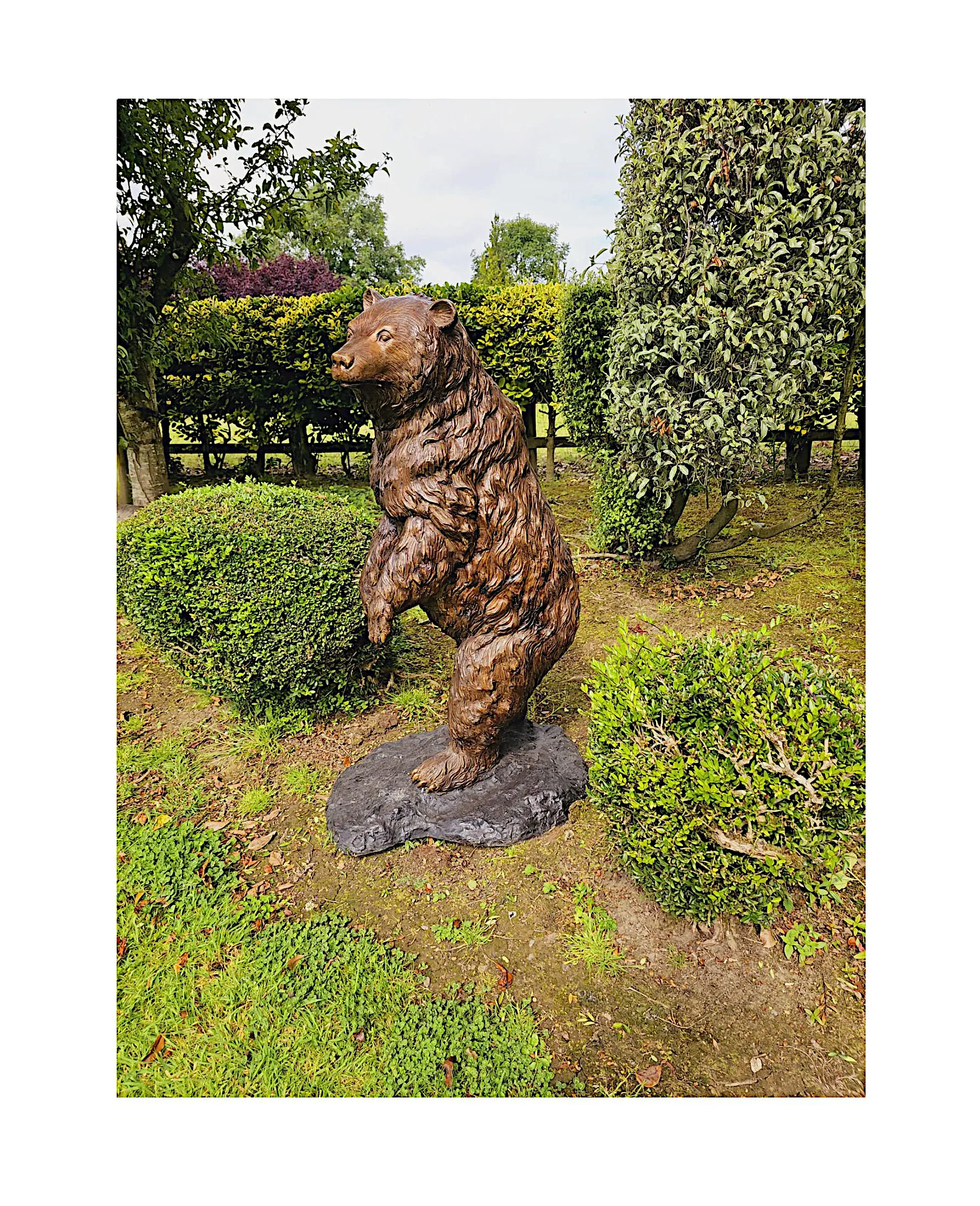  A Very Fine Bronze Animalier Garden Sculpture of a Bear