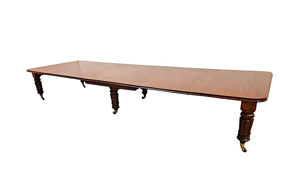 A Very Rare Massive Early 19th Century William IV Country House Dining Table 