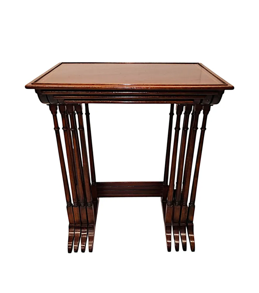 A Fabulous Nest of Four Edwardian Inlaid Tables