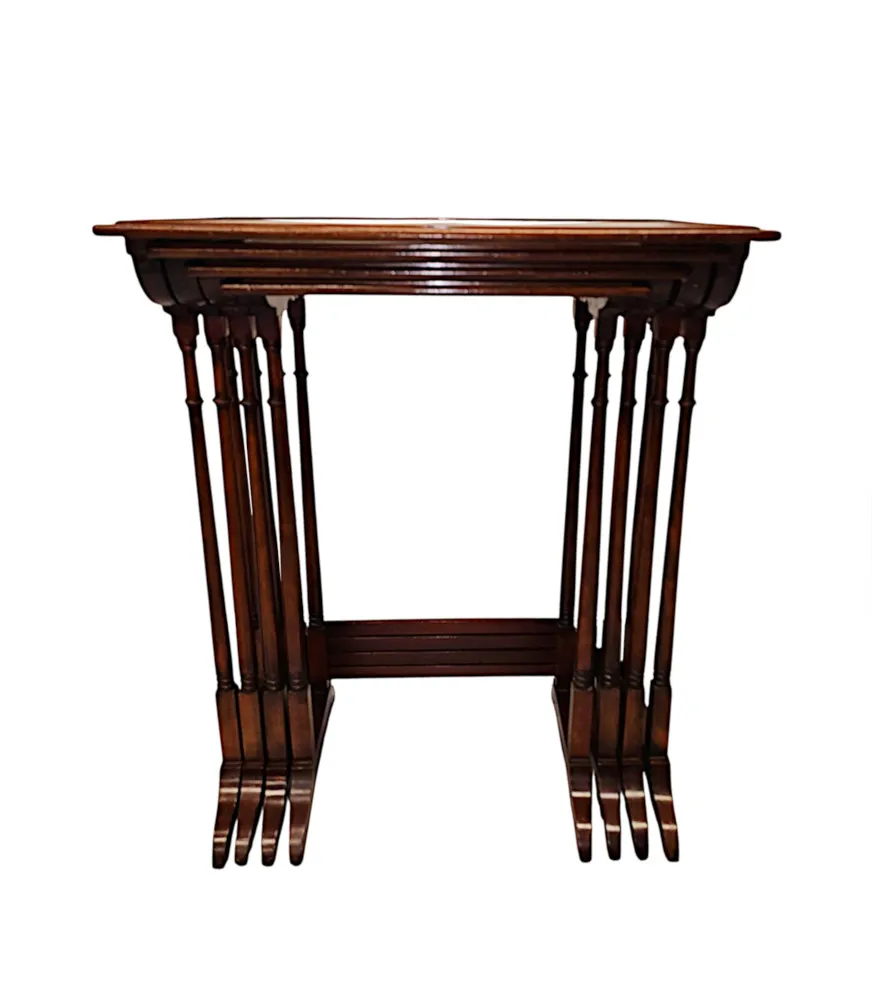 A Fabulous Nest of Four Edwardian Inlaid Tables