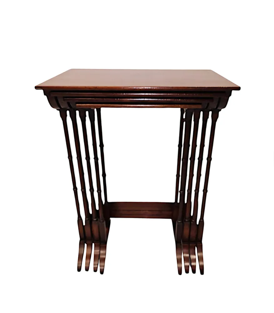 A Gorgeous Edwardian Inlaid Nest of Four Tables