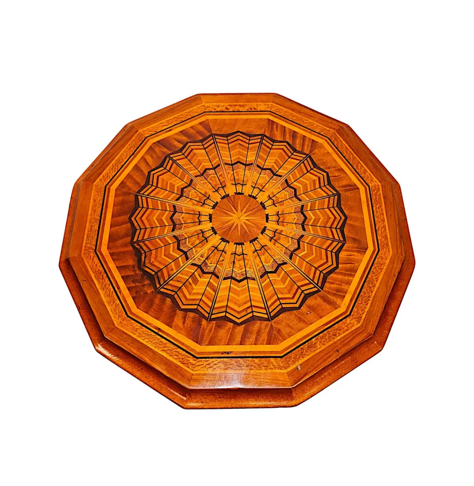 A Very Rare 19th Century Highly inlaid Occasional or Lamp Table Attributed to 'Gillows'