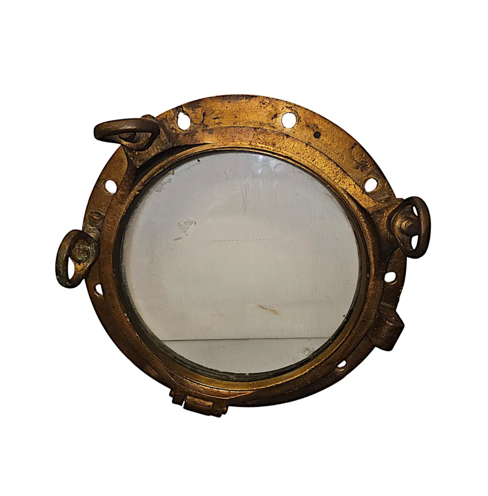 A Very Rare Pair of 19th Century Brass Port Holes