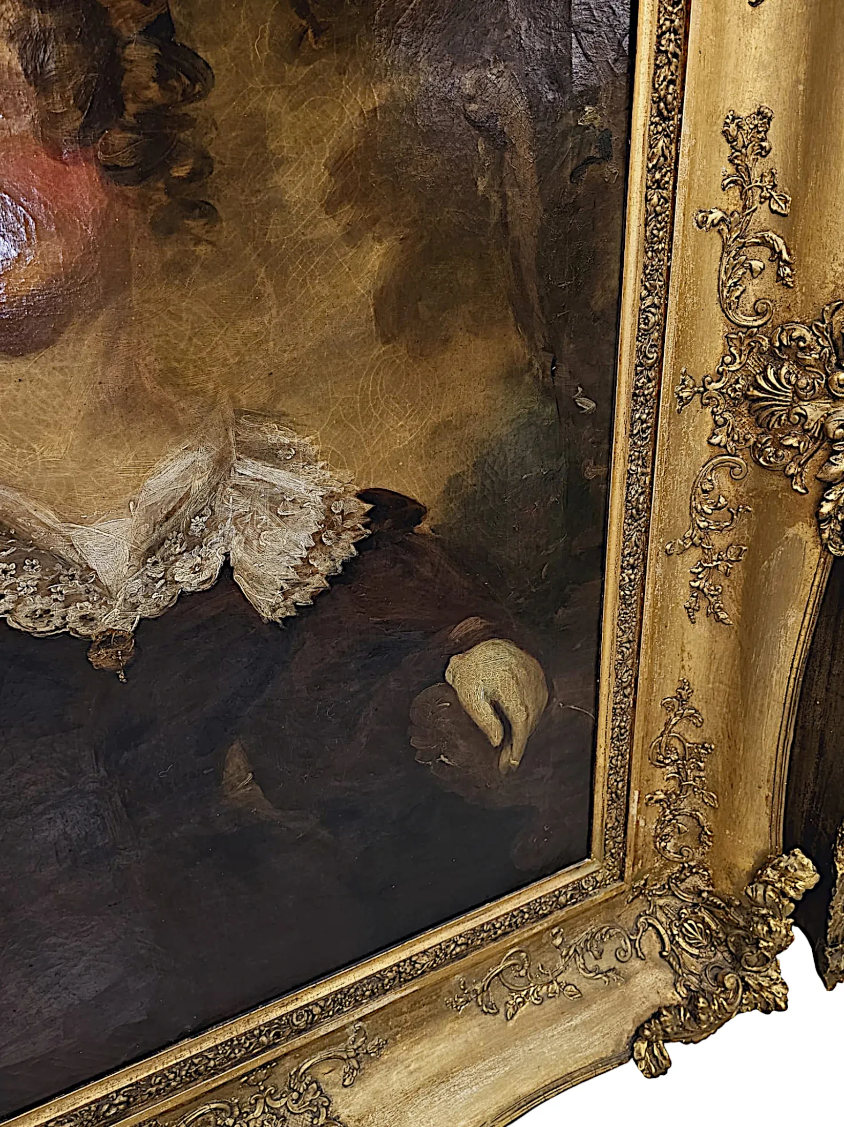 A Very Rare Pair of 19th Century Giltwood Framed Irish Country House Portraits