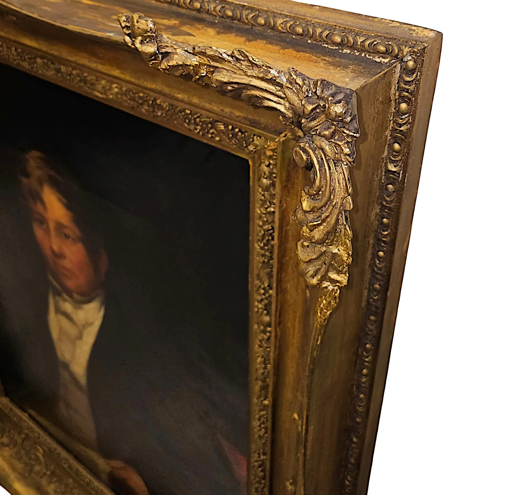 A Very Rare Pair of 19th Century Giltwood Framed Irish Country House Portraits