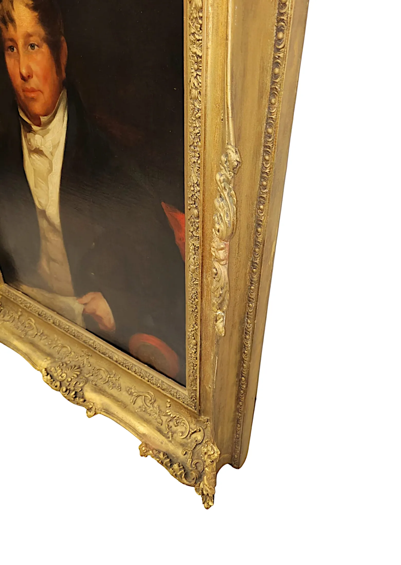 A Very Rare Pair of 19th Century Giltwood Framed Irish Country House Portraits