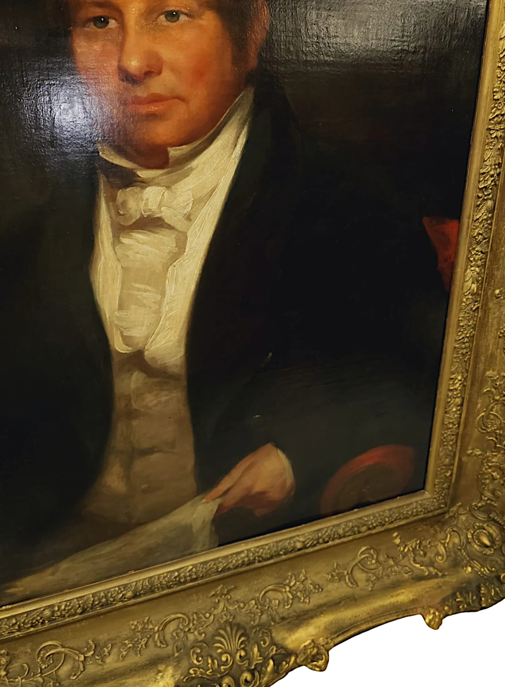 A Very Rare Pair of 19th Century Giltwood Framed Irish Country House Portraits