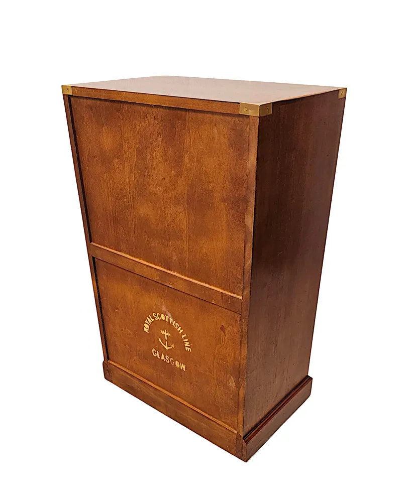 A Gorgeous Tall Chest of Drawers in the Campaign Style
