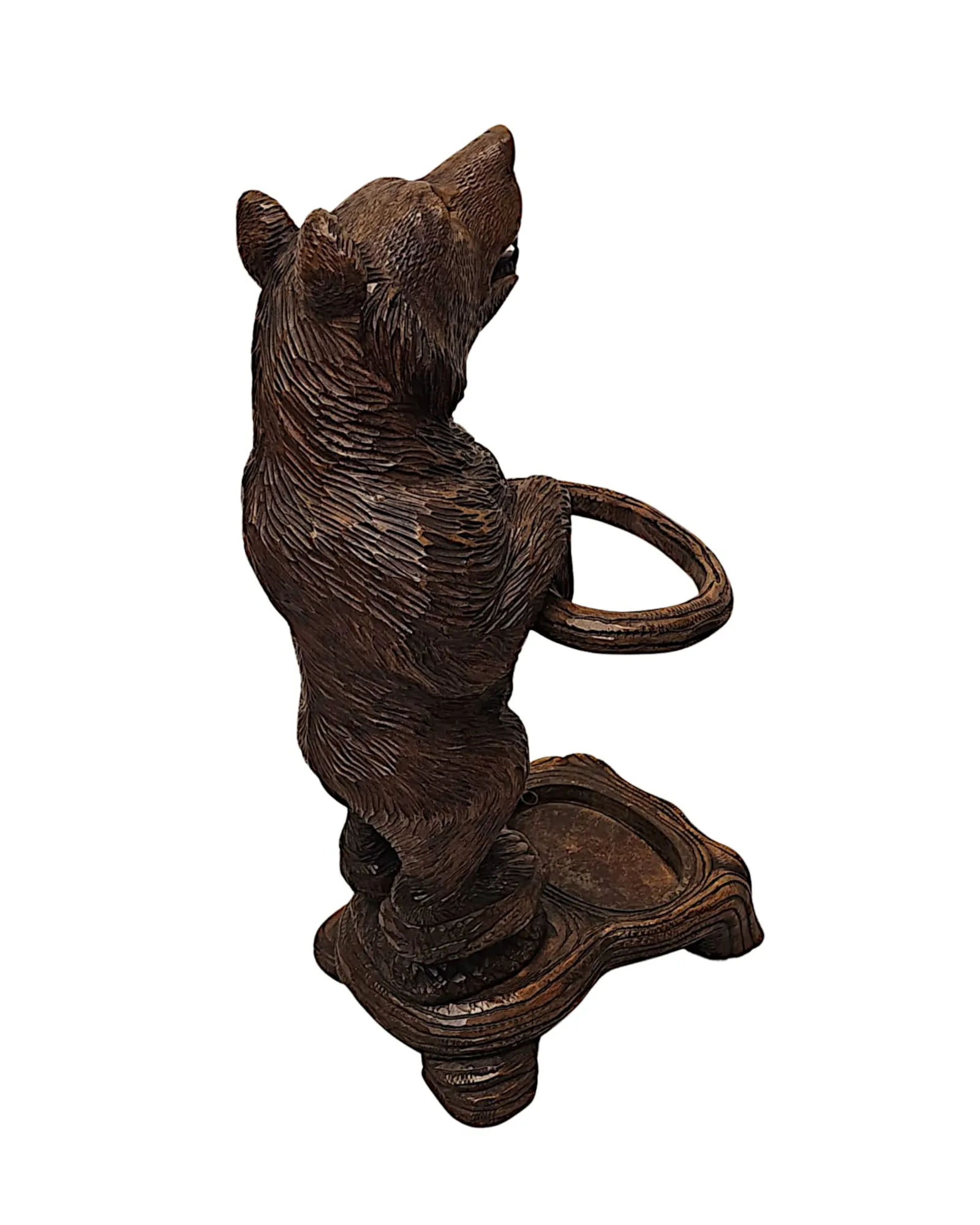 A Very Rare 19th Century Original Black Forest Bear Stick or Umbrella Stand