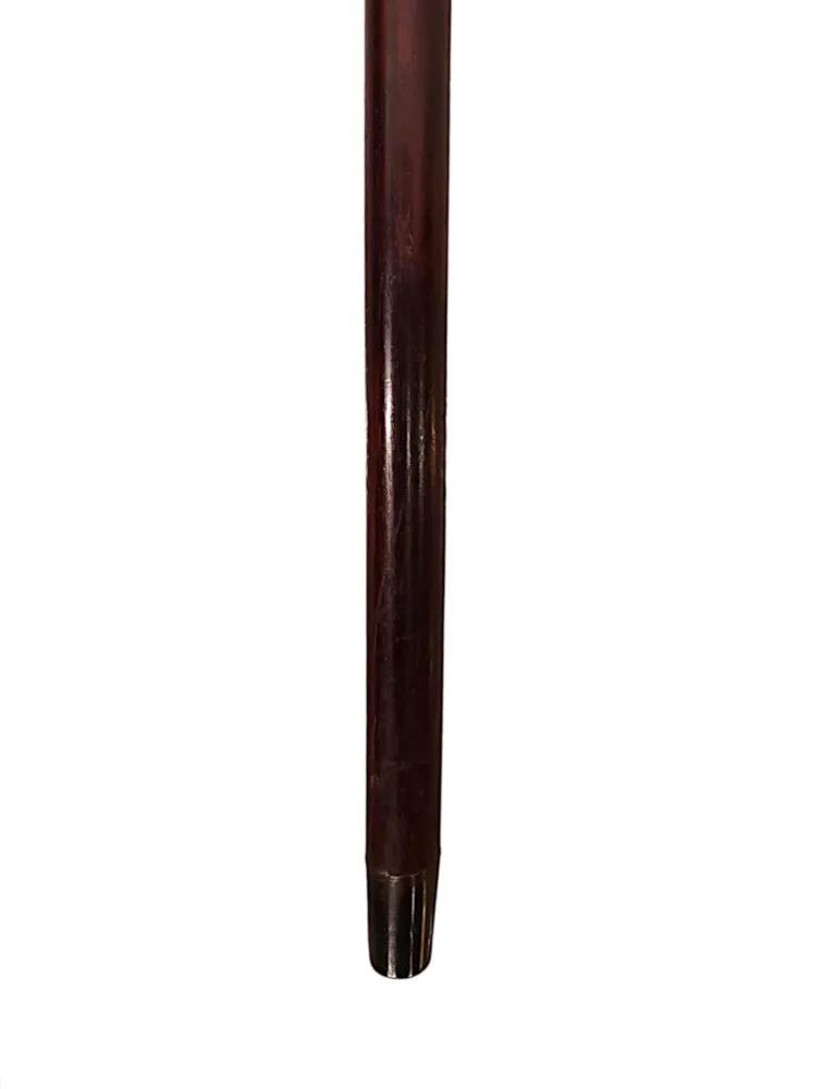  A Very Rare 19th Century Silver Watch Walking Stick