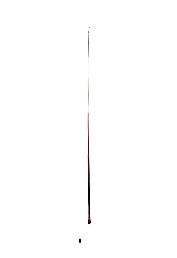  A Very Rare 19th Century Carved Bamboo Walking Stick Which Extends To A Fishing Rod