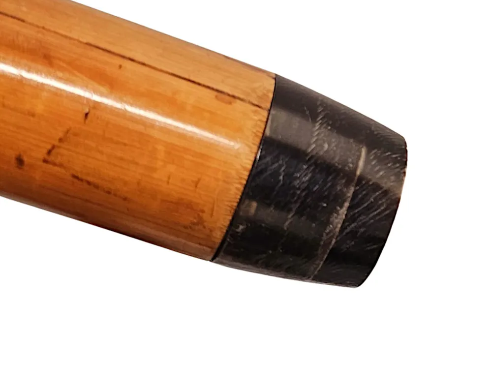  A Very Rare 19th Century Carved Bamboo Walking Stick Which Extends To A Fishing Rod