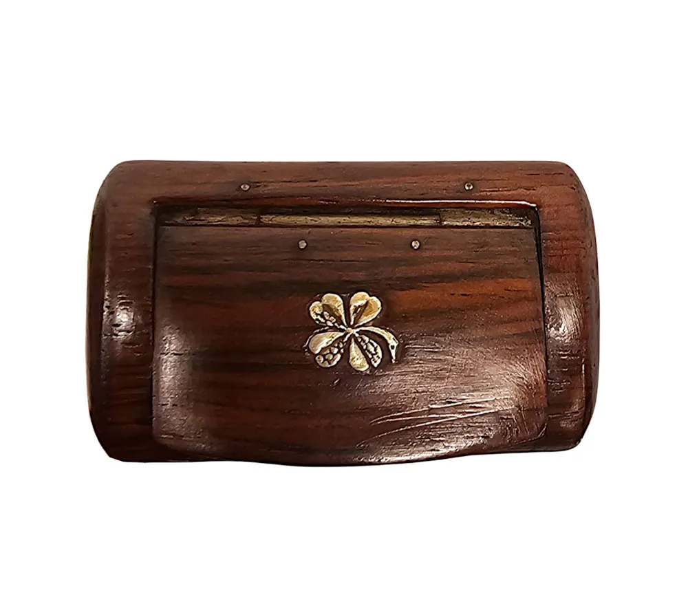 A Fabulous 19th Century Silver Mounted Gadget Walking Cane With Snuff Box Handle and Four Leaf Clover Motif