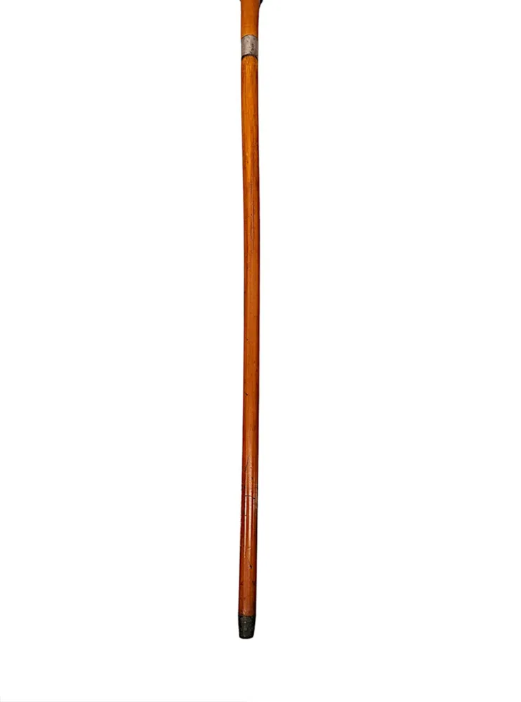 A Very Rare 19th Century Gadget Walking Cane with Concealed Game