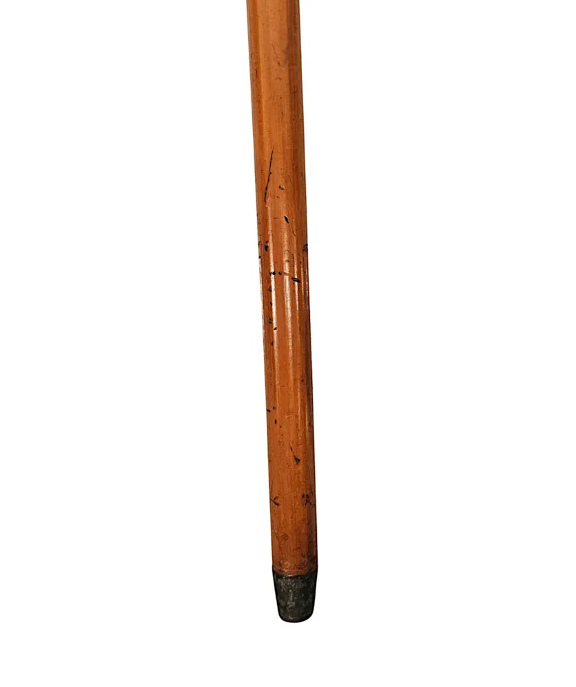 A Very Rare 19th Century Gadget Walking Cane with Concealed Game