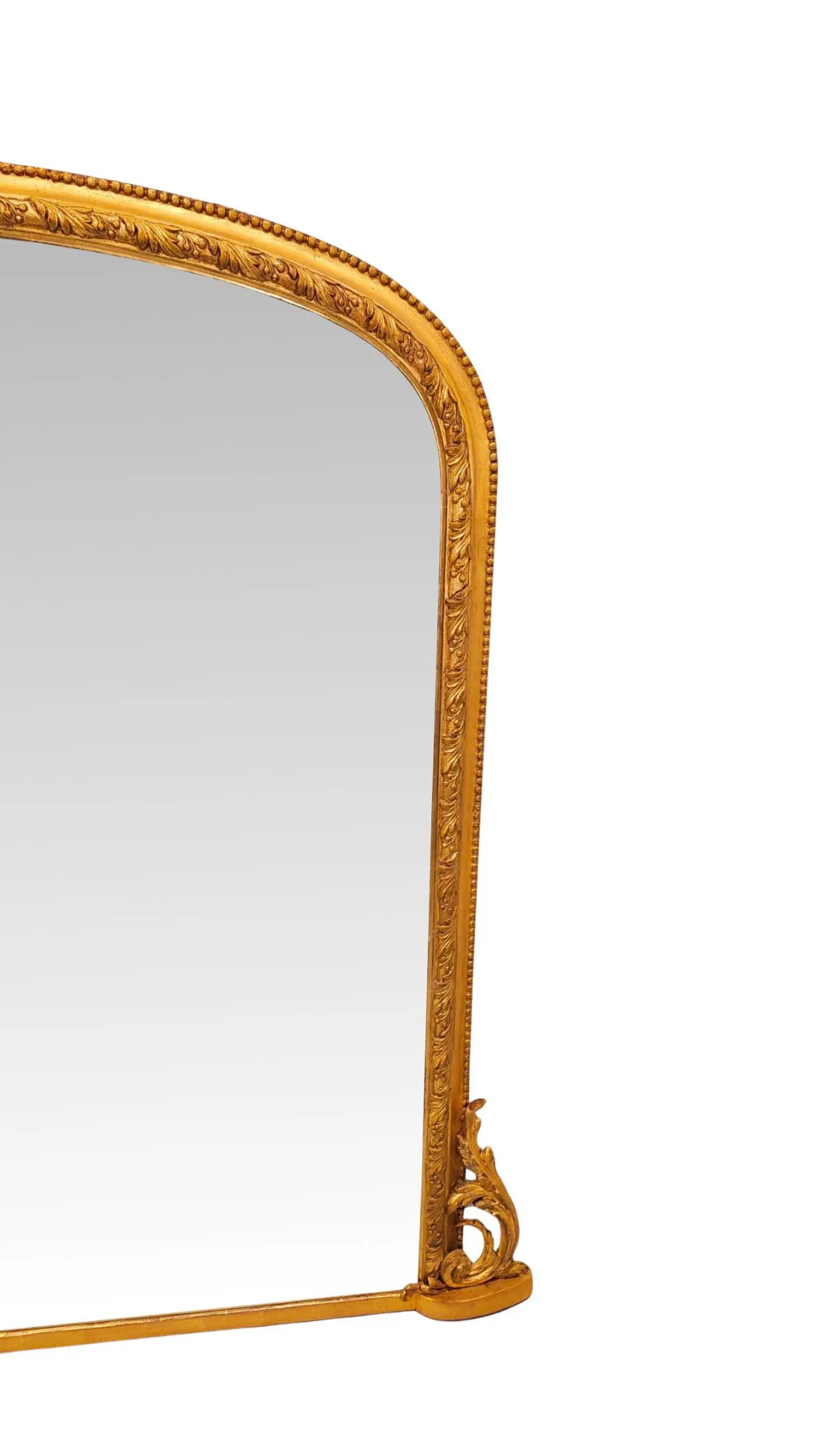  A Fabulous 19th Century Giltwood Overmantel Mirror With Mercury Sparkly Glass