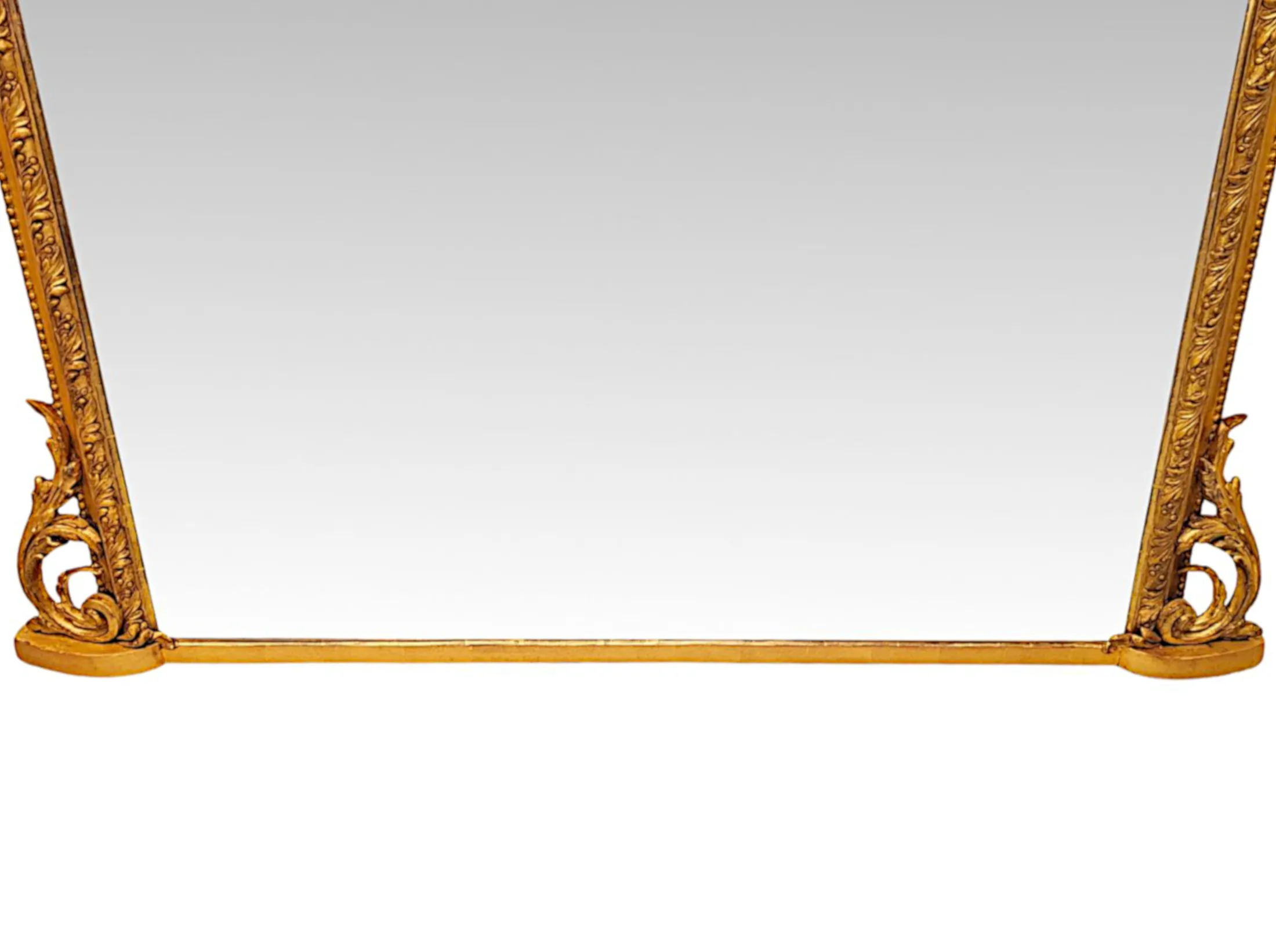  A Fabulous 19th Century Giltwood Overmantel Mirror With Mercury Sparkly Glass