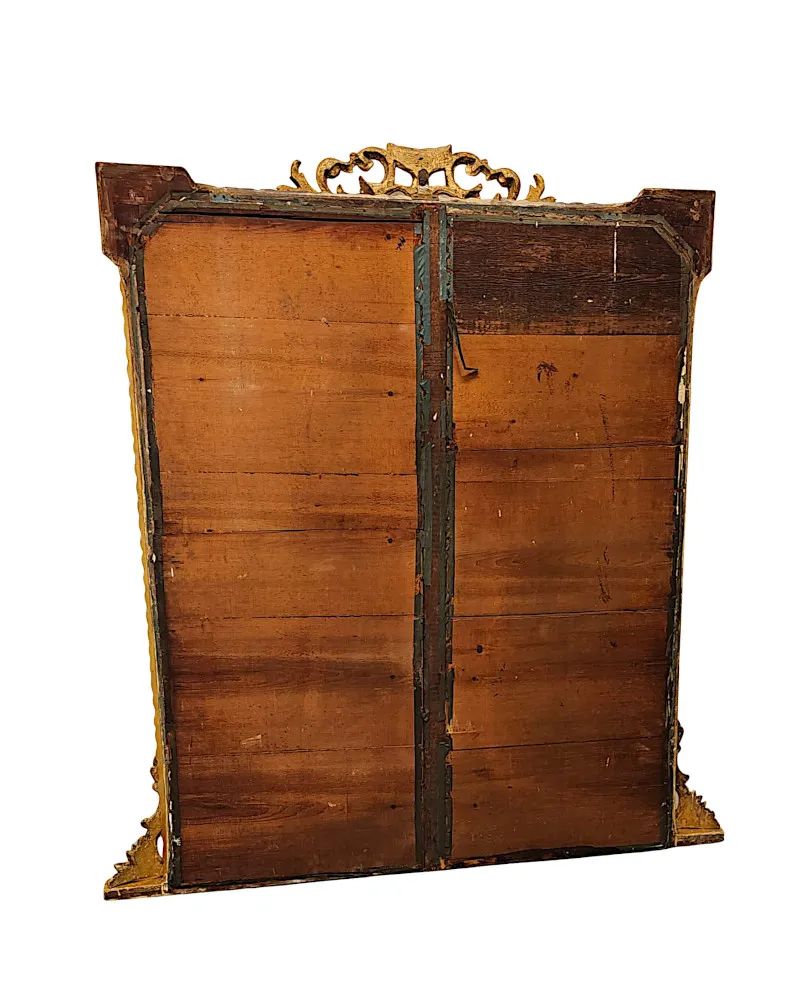A Stunning Large Size 19th Century Giltwood Overmantel Mirror