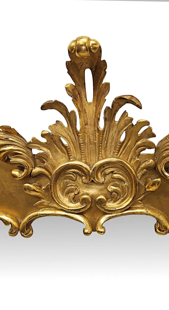 A Very Rare Early 19th Century Giltwood Overmantel Mirror