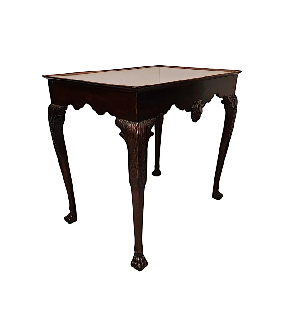 A Very Fine 19th Century Irish Silver Table in the Georgian Manner
