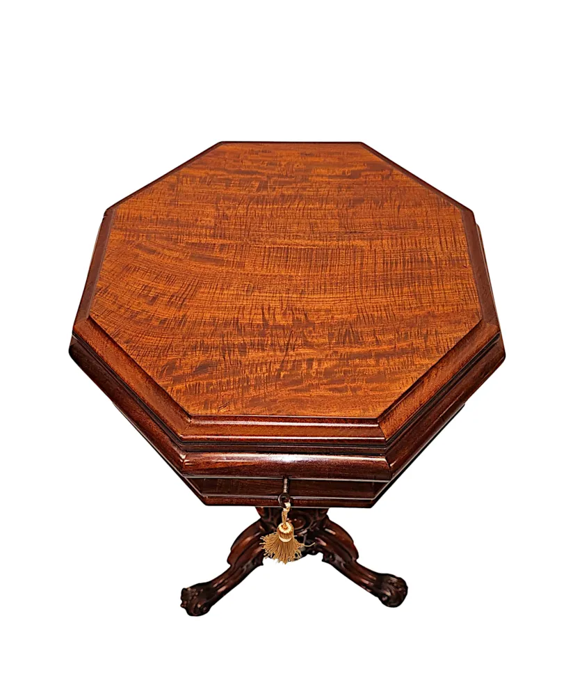 A Stunning 19th Century Ladies Work Table or Lamp Table in the Manner of Strahan of Dublin