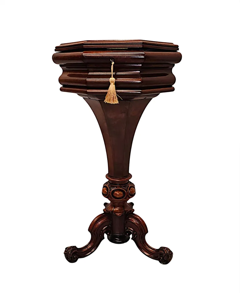 A Stunning 19th Century Ladies Work Table or Lamp Table in the Manner of Strahan of Dublin