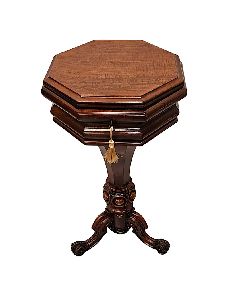 A Stunning 19th Century Ladies Work Table or Lamp Table in the Manner of Strahan of Dublin