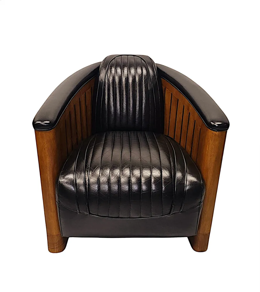 A Fabulous Club Armchair in the Art Deco Style