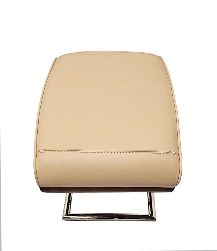 A Gorgeous Art Deco Design Chrome and Leather Stool