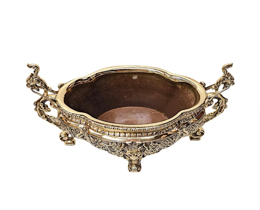  A Very Rare 19th Century Polished Brass Jardiniere or Planter 