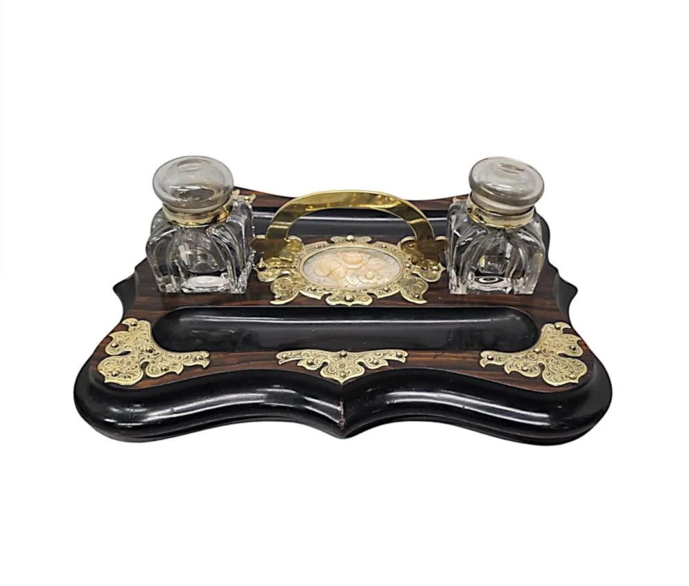 A Very Rare 19th Century Coromandel Desk Set