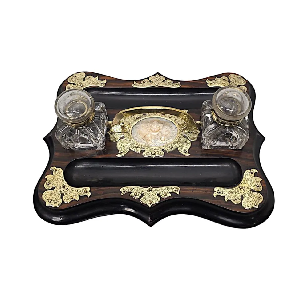 A Very Rare 19th Century Coromandel Desk Set