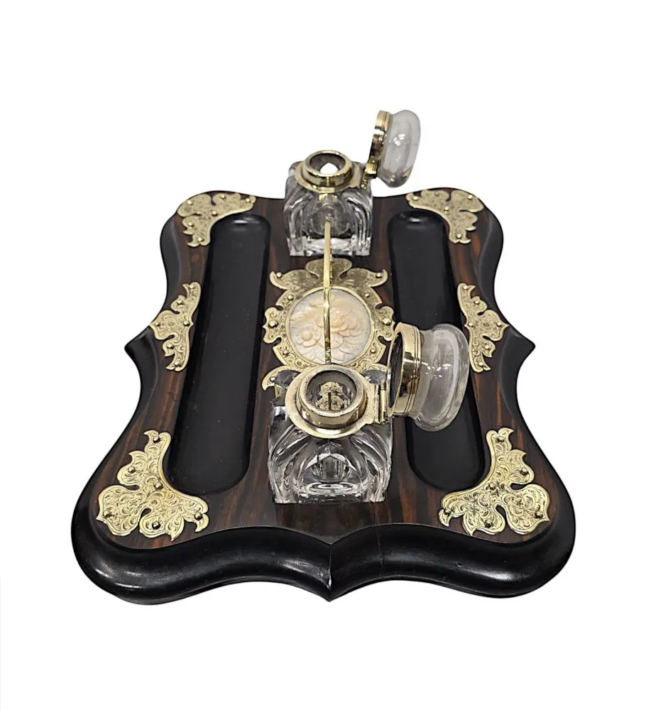 A Very Rare 19th Century Coromandel Desk Set