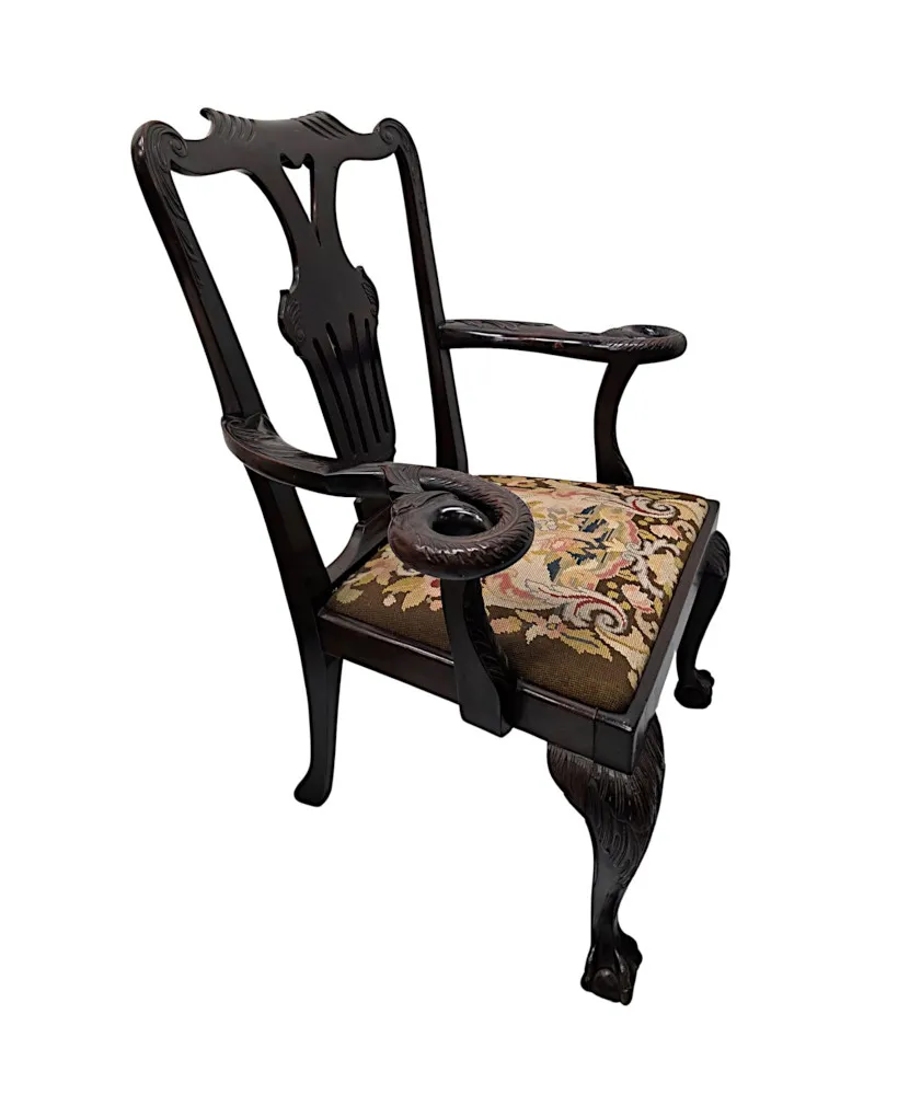  A Very Rare Irish 19th Century Armchair Attributed to 'Butlers' of Dublin
