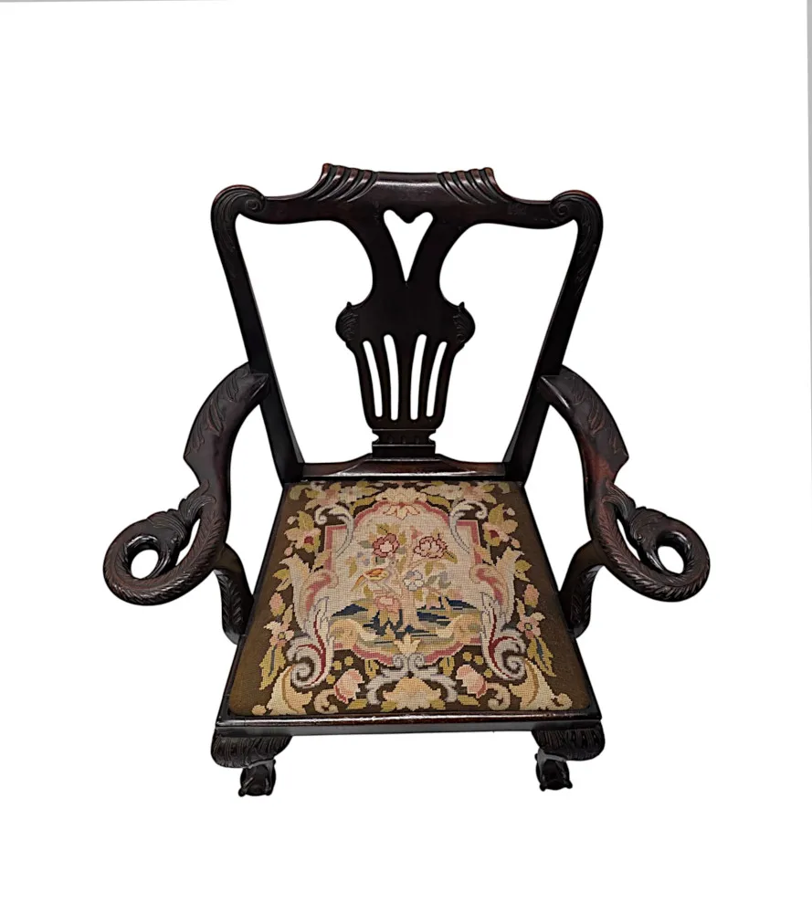  A Very Rare Irish 19th Century Armchair Attributed to 'Butlers' of Dublin
