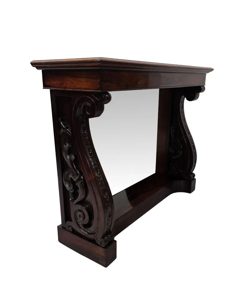 A Very Rare Early 19th Century Mirror Back Console Table